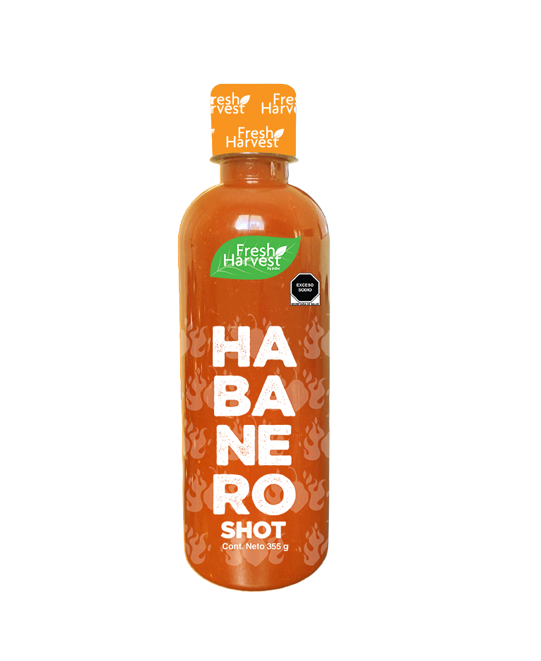 Salsa Habanera SHOT Fresh Harvest 355 ml ¡SUPER PICANTE!